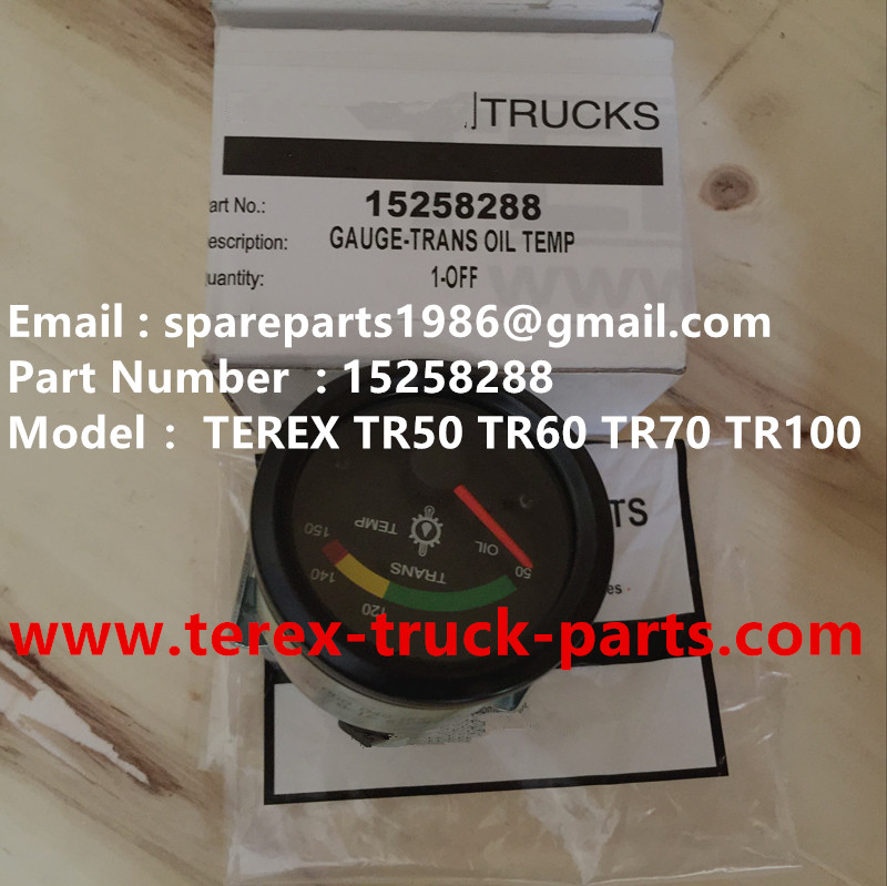 TEREX NHL TR50 TR60 RIGID DUMP TRUCK 15258288 GAUGE TRANS OIL TEMP