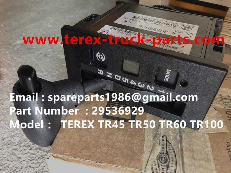 TEREX RIGID DUMP TRUCK HAULER OFF HIGHWAY TRUCK HAULER ALLISON TRANSMISSION MOTOR DRIVE WHEEL MOTOR GE MT3300, MT3600, MT3700, MT4000, MT4400, MT5500, MT6300 MOTOR DRIVE TR60 TR50 TR45 TR35A 3305B/F/G/K 29536929 GEAR SELECTOR
