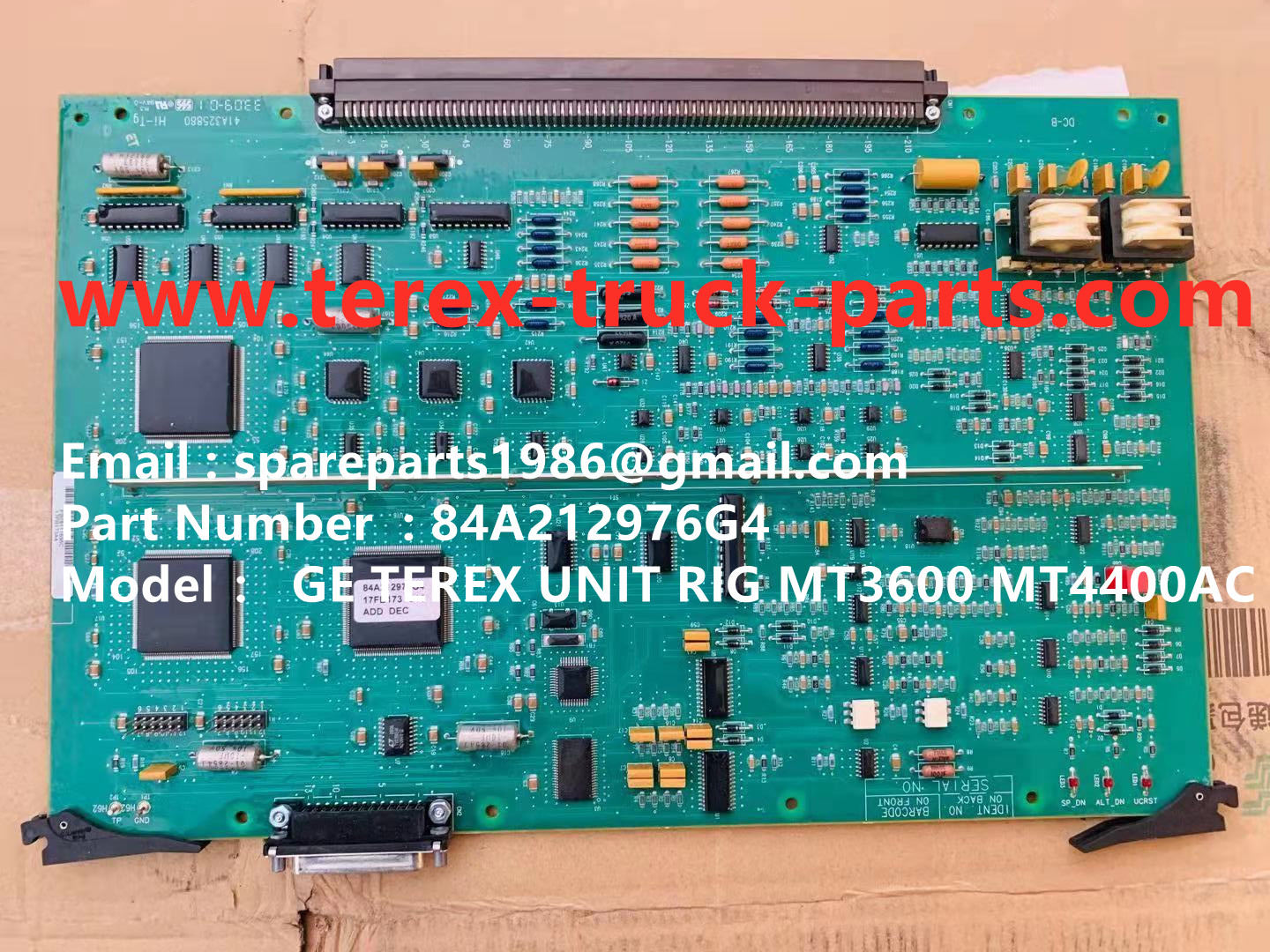 TEREX RIGID DUMP TRUCK HAULER OFF HIGHWAY TRUCK HAULER ALLISON TRANSMISSION MOTOR DRIVE GE MT3300, MT3600, MT3700, MT4000, MT4400, MT5500, MT6300 WHEEL MOTOR DRIVE BUCYRUS GE TR50 TR60 TR70 TR100 MOTOR DRIVE 84A212976 CARD