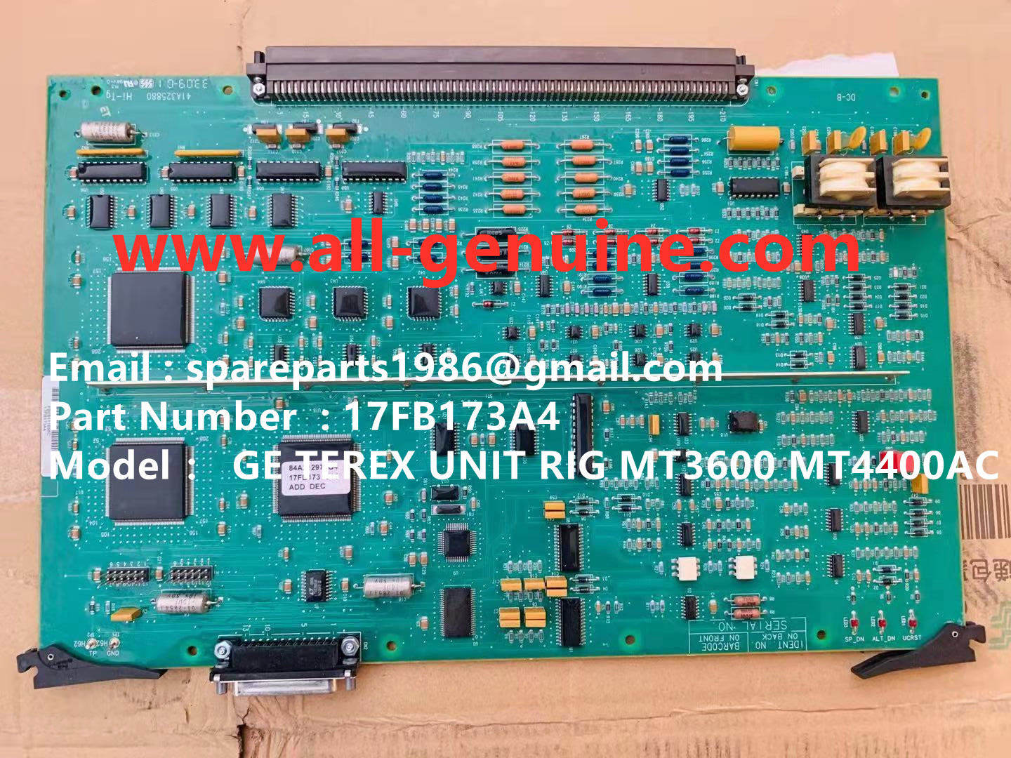 TEREX RIGID DUMP TRUCK HAULER OFF HIGHWAY TRUCK HAULER ALLISON TRANSMISSION MOTOR DRIVE GE MT3300, MT3600, MT3700, MT4000, MT4400, MT5500, MT6300 WHEEL MOTOR DRIVE BUCYRUS GE TR50 TR60 TR70 TR100 MOTOR DRIVE 17FB173A4 CARD