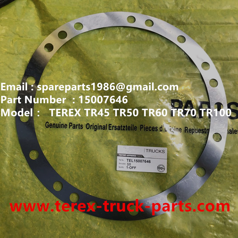 TEREX RIGID DUMP TRUCK HAULER OFF HIGHWAY TRUCK HAULER ALLISON TRANSMISSION MOTOR DRIVE GE MT3300, MT3600, MT3700, MT4000, MT4400, MT5500, MT6300 WHEEL MOTOR DRIVE BUCYRUS GE TR50 TR60 TR70 TR100 MOTOR DRIVE 15007646 SHIM