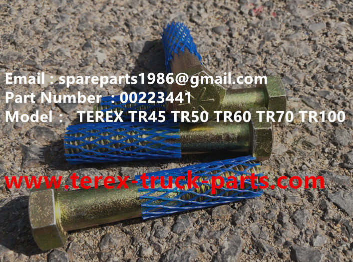 TEREX RIGID DUMP TRUCK HAULER OFF HIGHWAY TRUCK HAULER ALLISON TRANSMISSION MOTOR DRIVE GE MT3300, MT3600, MT3700, MT4000, MT4400, MT5500, MT6300 WHEEL MOTOR DRIVE BUCYRUS GE TR50 TR60 TR70 TR100 MOTOR DRIVE 223441 BOLT