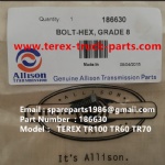 TEREX NHL TR100 ALLISON RIGID DUMP TRUCK 186630  BOLT