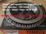 TEREX NHL TR60 TR50 TR45 RIGID DUMP TRUCK 09418488 TIMKEN CONE BEARING