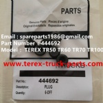 TEREX NHL TR60 RIGID DUMP TRUCK 00444692 PLUG