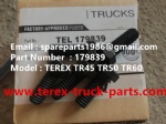 TEREX NHL OFF HIGHWAY RIGID DUMP TRUCK MINING HAULER  TR45 TR50 TR60 TR70 TR100 3305B 3305G 3305K 3305F BOLT 179839