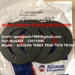 TEREX NHL GE CUMMINS ENGINE OFF HIGHWAY RIGID DUMP TRUCK MINING HAULER TR45 TR50 TR60 TR70 ALLISON TRANSMISSION 23015990 THRUST WASHER