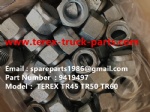 TEREX NHL GE CUMMINS ENGINE OFF HIGHWAY RIGID DUMP TRUCK MINING HAULER GE TR60 TR70 TR100 ALLISON TRANSMISSION TR35A 3305B 3305F 3305G 3305K TR45 TR50 TR60 9419497 NUT