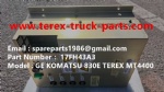 TEREX HAULER MINING RIGID DUMP TRUCK WHEEL MOTOR DRIVE HAULER MT3600 MT4400AC NTE240 NTE260 KOMATSU 830 730 930 GE POWER SUPPLY 17FH43A3