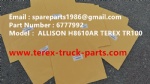 TEREX NHL TR100 HAULER MINING RIGID DUMP TRUCK ALLISON TRANMISSION MTU ENGINE SEAL KIT 6777992