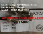 TEREX RIGID DUMP TRUCK HAULER OFF HIGHWAY TRUCK HAULER ALLISON TRANSMISSION TR50 TR60 274868 BOLT