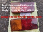 TEREX NHL GE CUMMINS ENGINE OFF HIGHWAY RIGID DUMP TRUCK MINING HAULER  WHEEL MOTOR DRIVE 3305B 3305F 3305G 3305K TR35A TAIL LIGHT 20026311