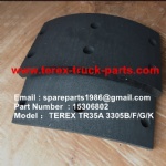 TEREX RIGID DUMP TRUCK 3305F 15306802 BRAKE PAD