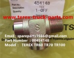 TEREX RIGID DUMP TRUCK TR50 TR60 SRT45 454148 TEE
